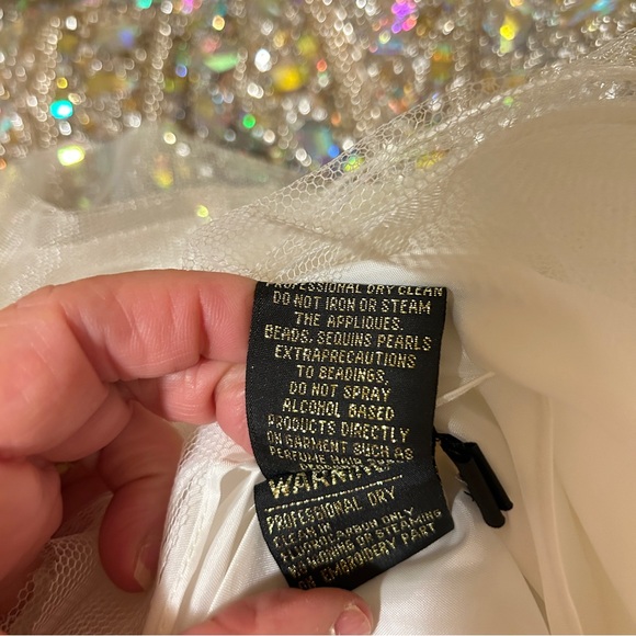 TERANI COUTURE SHORT BEADED JEWELS EMBELLISHED COCKTAIL DRESS Formal WeddingProm - Picture 12 of 16